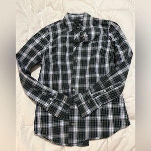 JCrew plaid button down size 00
